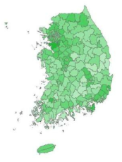 영유아기(0~5세 인구분포) 출처 : 인구주택총조사(2010년) 10% 표본자료