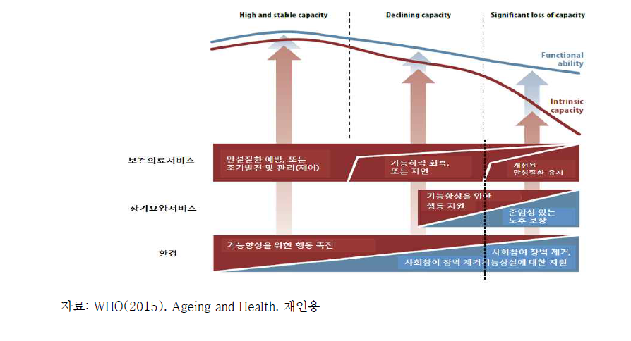 건강노화를 위한 보건의료서비스 내용