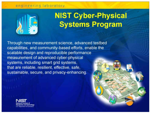 NIST ‘CPS’ 프로그램 개념도 *출처: koreanewstoday.co.kr [2015.06.16] / nist.gov