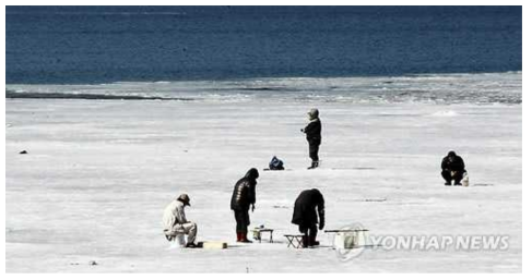 사망사고 발생장소에서 하루 간격으로 즐기는 얼음낚시