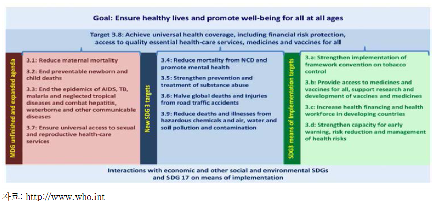 2030 지속가능 개발 의제에서의 보건 목표와 지표 프레임워크