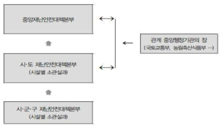 재난복구 관리체계도