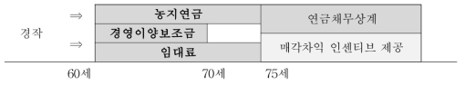 기간형 매도이양 농지연금 기본모형