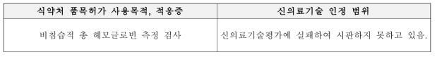 사례: 비침습적 총 헤모글로빈 측정 검사