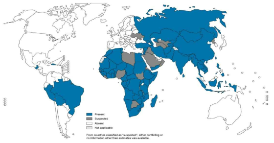 개로부터 감염된 공수병 발생 현황 2010-2014