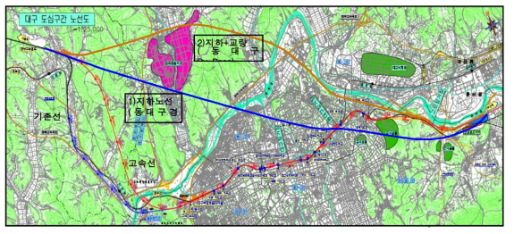 동대구역 경유 지하노선