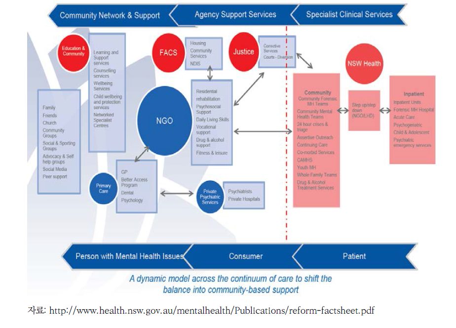‘연속성 있는 진료’: ‘균형 잡힌 지역사회 기반 지원’ 모델