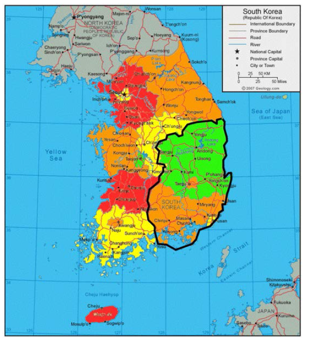 The Youngnam region