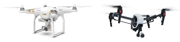 DJI Phatom3(좌) Inspire(우)