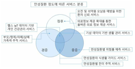 만성질환 정도에 따른 서비스 분류