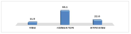 에너지신산업 국내시장 형성 단계(단위 : %)