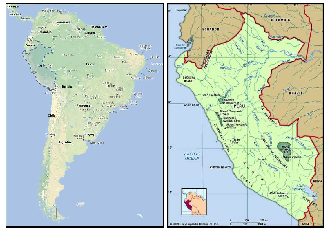 페루의 지리적 위치