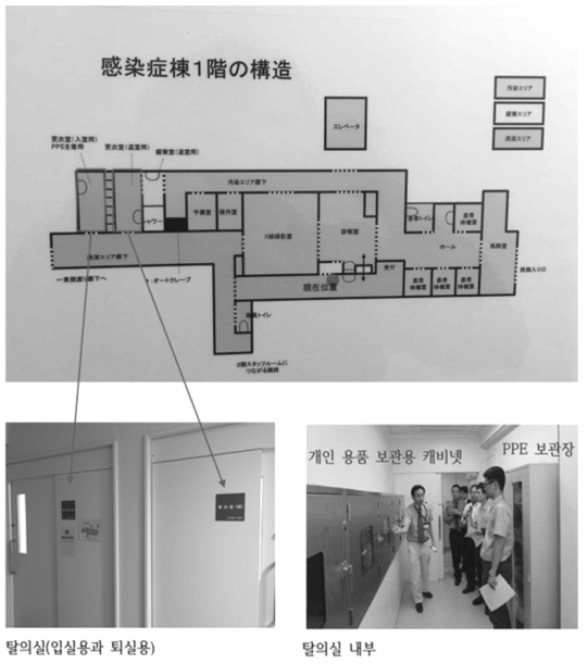 탈의실 내부 및 입구