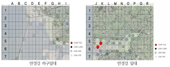 만경강지역의 조류 분포현황