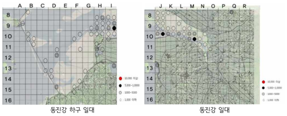 동진강지역의 조류 분포현황