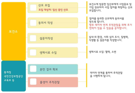 대규모 코호트 모집 및 조사 과정