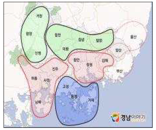 경상남도 지역행복생활권