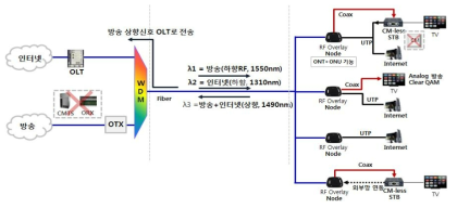 FTTH에서의 RF Overlay 네트워크 구조