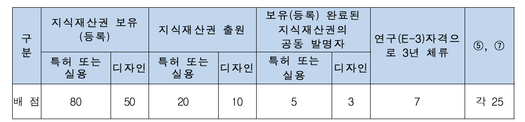 창업이민 점수제 필수항목