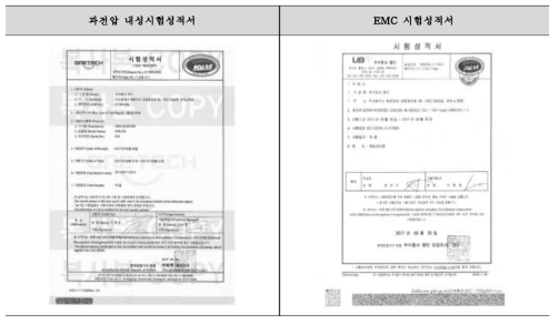 전자파적합시험 공인시험성적서