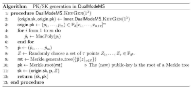 DualModeMS 키 생성 알고리즘