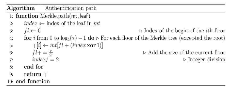 Merkle path 알고리즘