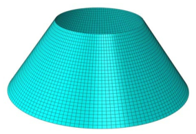 복합재 원추형 구조의 ABAQUS 유한요소 모델