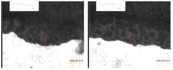 Optical micrographs of PEO films on AZ31 Mg alloy