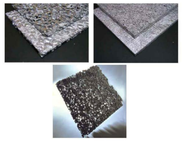 고충격흡수 stabilized aluminum foam (SAF) (출처: Cymat)