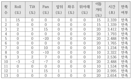 자세 안정화 시험