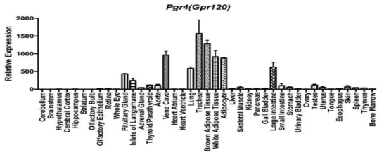 FFA4/GPR120의 장기 발현