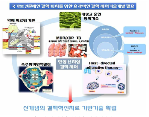 새로운 개념의 약제내성균 출현 방지 및 효과적인 결핵치료기술개발 연구의 필요성