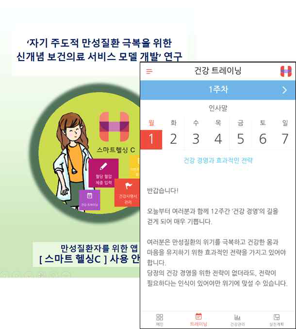 스마트헬싱C 어플리케이션을 활용한 IT 건강경영 프로그램 사용 안내서