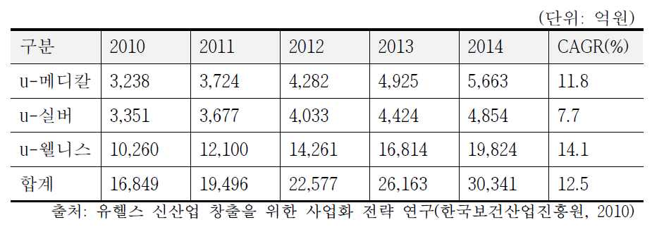 ICT 기반 Healthcare 국내 시장 현황