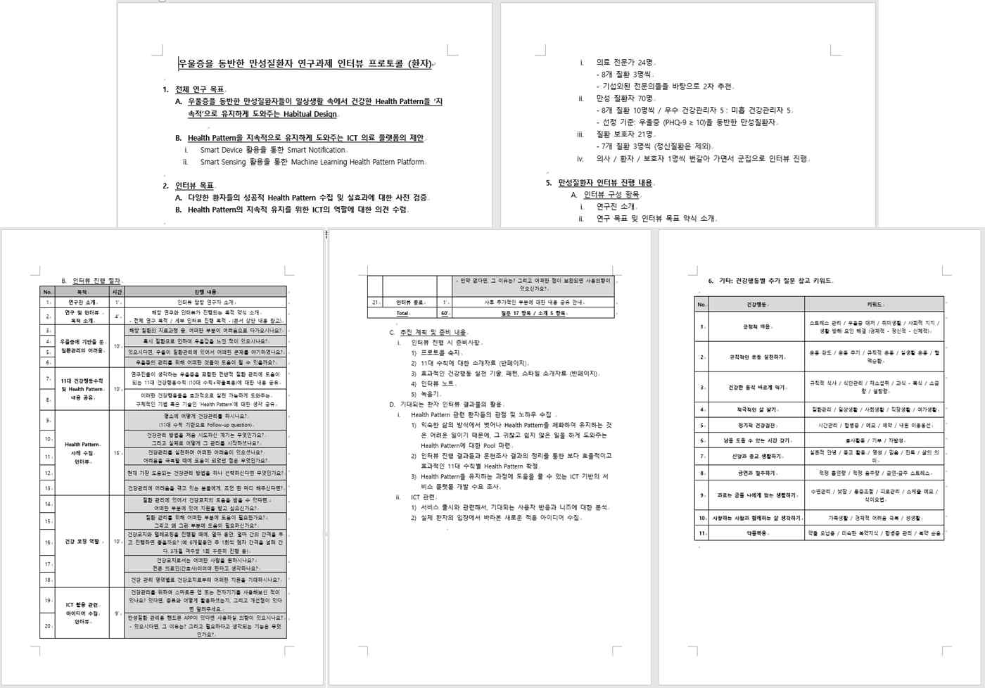 환자 인터뷰 프로토콜