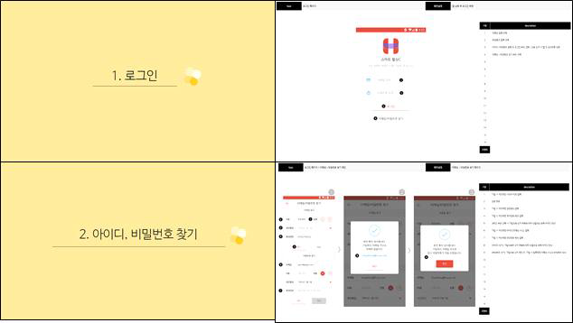 스마트 건강관리 시스템 UI/UX 스토리보드 ①