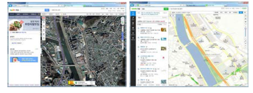 다음, 네이버 지도 서비스