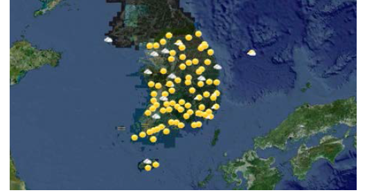 KMA 연동 날씨정보 표출