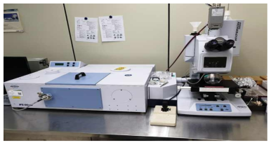 메타구조가 적용된 마이크로볼로미터형 적외선 단위소자의 흡수율을 측정하기위한 FTIR microscope 장비