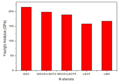LSM 소재의young’s modulus 결과