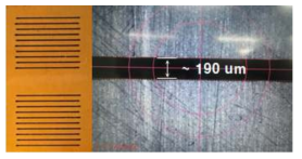 Super activated carbon nanopowder(SACN) 활물질 기반의 슬러리 전극 프린팅 결과