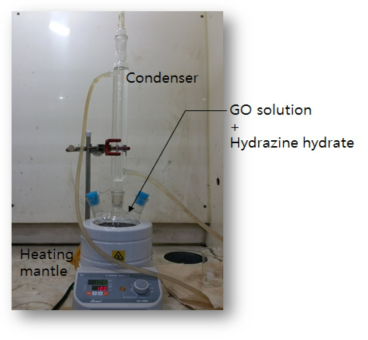 산화그래핀의 화학적 환원 실험장치