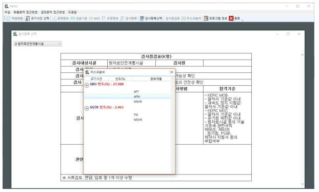 정기검사 점검표의 점검내용에 대한 리스크 정보 사례