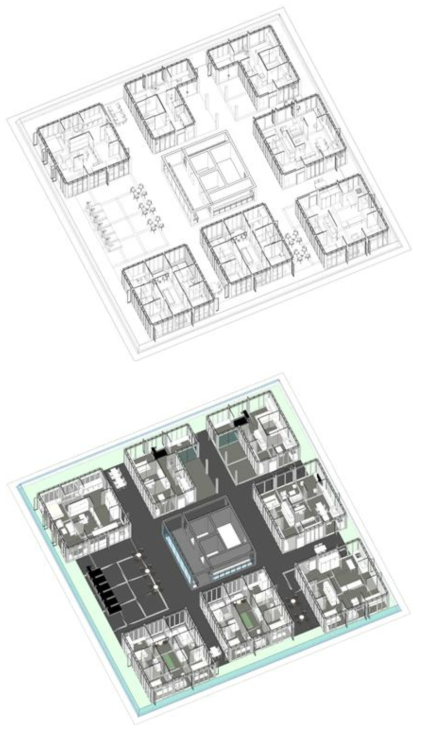 1인 가구를 위한 집합주거 주거층 BIM Modeling – Type 4