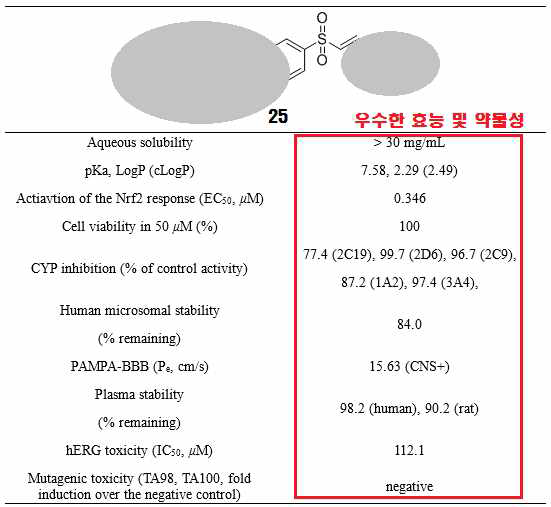 KDS4043의 효능 및 약물성 결과 요약