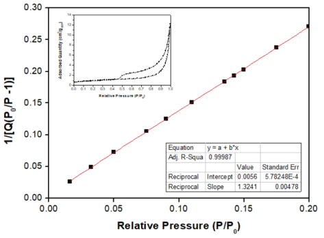 Logarithmic Transformation of BET Isotherm Curve