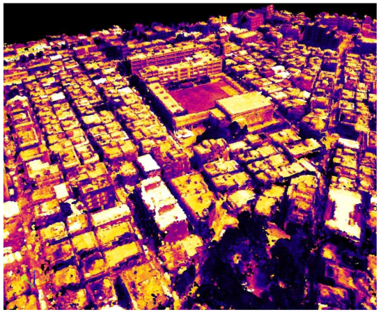 UAV를 활용한 도시 및 건축물별 표면온도 정보 취득(예시. 독산초등학교 인근)