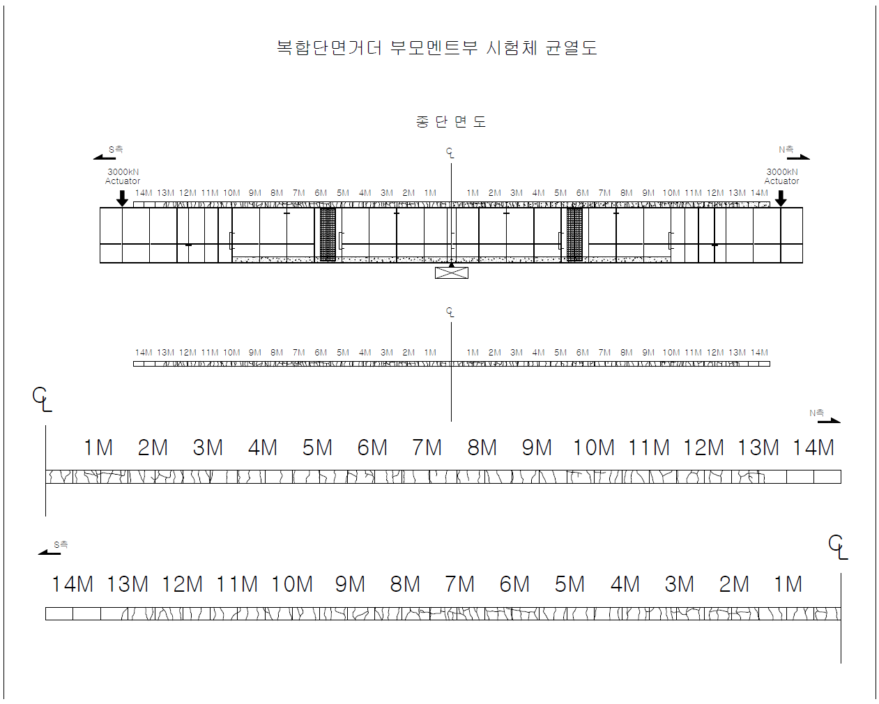 바닥판 슬래브 균열도