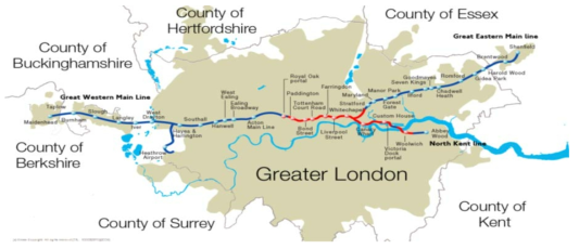 영국 런던 CrossRail 노선도(1)