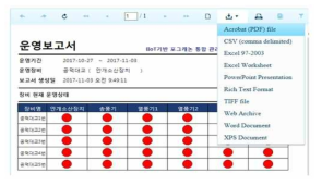 파일포맷별 운영보고서 출력